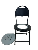 Kunida Designs Portable Camping Toilet Chair with Backrest and Cover