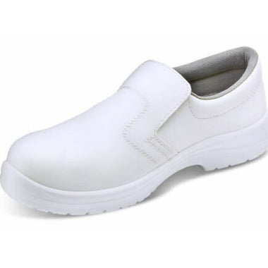 Click Footwear CF832 Back Slip On White Safety Shoes Size 10