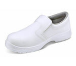 Click Footwear CF832 Back Slip On White Safety Shoes Size 10