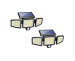 LITOM LTCD305AB 304 LED Solar Wall Lights Motion Sensor, 2 Pack