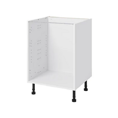 White Flat Pack Premium Kitchen Base Unit - Carcass 600mm