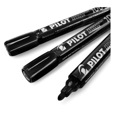 Pilot 100 Permanent Marker Bullet Tip - Pack of 3