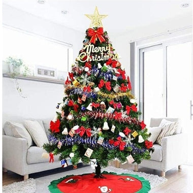 BZUITUR Christmas Tree + Decorations Set With Led Lights, Easy To Use, Durable And Reusable, Perfect Decoration And Gifts