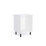 600mm Kitchen 3 Drawer Base Unit Cabinet Flatpack White, Carcass Only