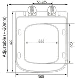 Square Toilet Seat Soft Close Toilet Seat Mute Seat Cover Quick Release Loo Seat