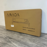 Amada Bamboo Monitor Stand with Phone Grooves & Pen Notches for Home Office