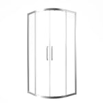 Bathstore Atlas Offset Quadrant Chrome Shower Enclosure - 1200mm (6mm Glass)