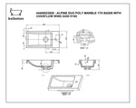 Bathstore Alpine Duo Poly Marble 495mm 1Th Basin Only