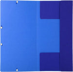 Recycled Folder ELT 56982E with 3 Flaps Recycled Card Two-Tone 380gsm - Forever - A4 - Light Blue Exterior/Dark Blue Interior