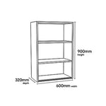 White Flat Pack Premium Kitchen Wall Unit - Carcass 600mm