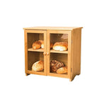 ELT 2-Layers Bamboo Adjustable Bread Box, Double Door Storage Space For Kitchen 36 x 23 x 34cm