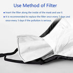 ELT 100pack Pm 2.5 5 Layers Activated Carbon Filter | Adults Mouth Mask Filters | Replaceable Anti Haze Filter Paper | Breathing Insert Protective Mask