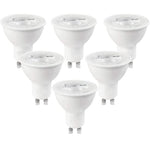 Mezone Gu10 Led Light Bulbs, 600lm, 60w Halogen Equivalent, 3000k Warm White, 36° Beam Angle Spotlight Bulbs