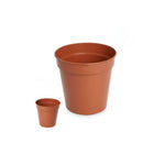 Lei Terracotta Plastic Grow Pot (Dia)10.5cm, 6 Pack Of 5