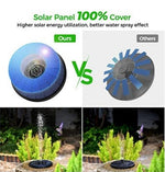 OKMEE Solar Fountain Upgraded 4-in-1 Nozzle, 2.6w Solar Powered Fountain Pump With 4 Water Styles, Solar Bird Bath Fountain For Bird Bath, Pond