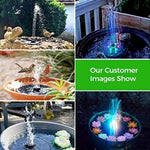 OKMEE Solar Fountain Upgraded 4-in-1 Nozzle, 2.6w Solar Powered Fountain Pump With 4 Water Styles, Solar Bird Bath Fountain For Bird Bath, Pond