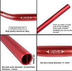 MIGHTYDUTY Mountain Bike Handlebar 31.8 * 740/760MM MTB Handlebar Lightweight Aluminum Alloy Bicycle Bars Long Wide