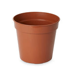 Lei Terracotta Plastic Grow Pot (Dia)10.5cm, 6 Pack Of 5